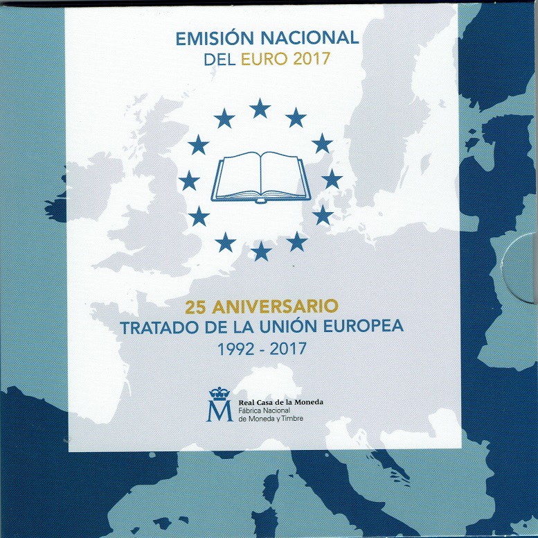 (afbeelding voor) BU set Spanje 2017 met 2 x 2 euromunt